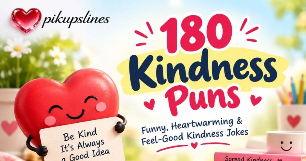 180 Kindness Puns 😊💖: Funny, Heartwarming & Feel-Good Kindness Jokes
