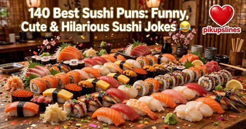 🍣 140 Best Sushi Puns: Funny, Cute & Hilarious Sushi Jokes 😂