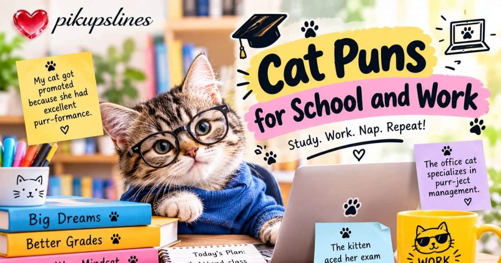 🎓 Cat Puns for School and Work
