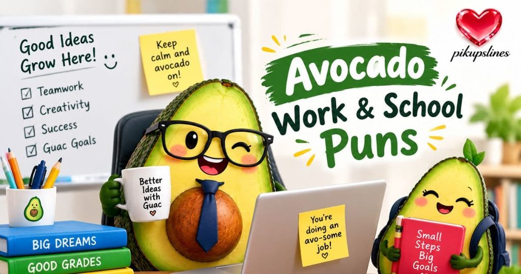 💼 Avocado Work & School Puns