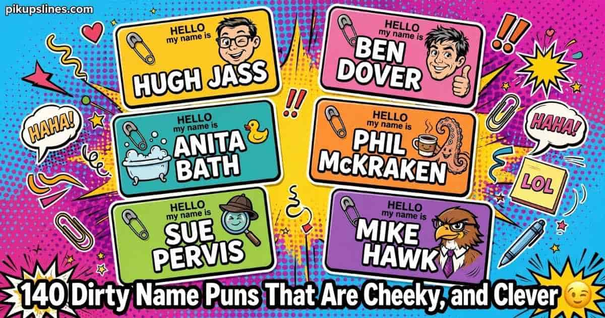 140 Dirty Name Puns That Are Cheeky, Funny, and Clever 😏