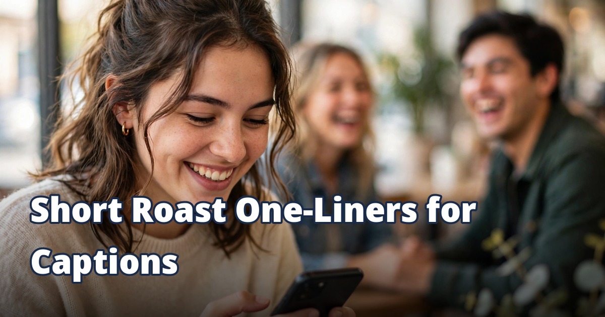 Short Roast One-Liners for Captions