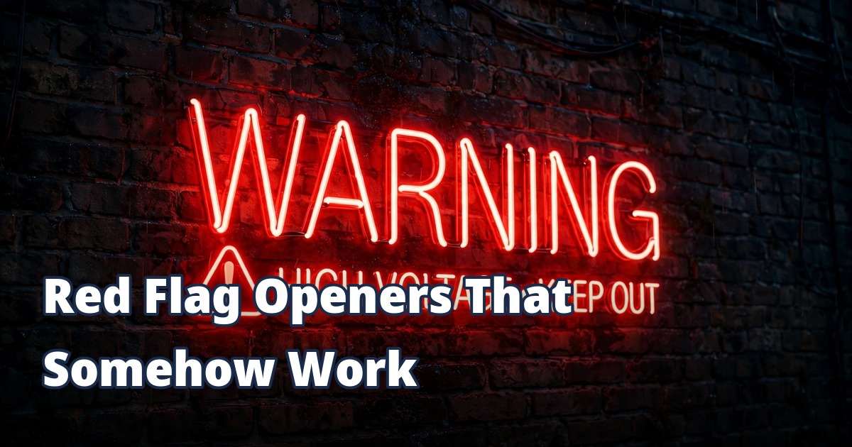 Red Flag Openers That Somehow Work