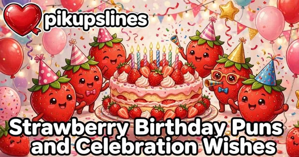 🎂 Strawberry Birthday Puns and Celebration Wishes