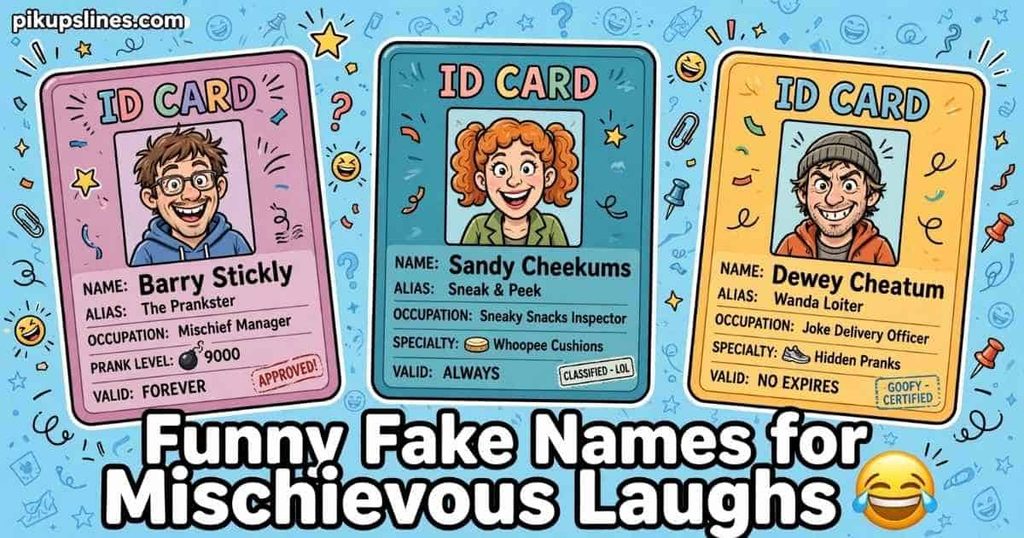 😂 Funny Fake Names for Mischievous Laughs