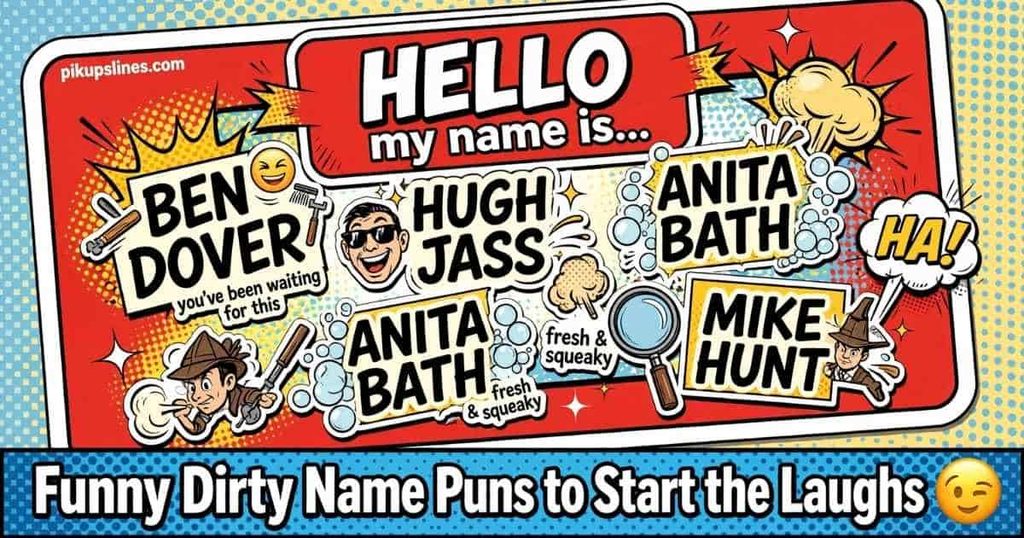 😏 Funny Dirty Name Puns to Start the Laughs